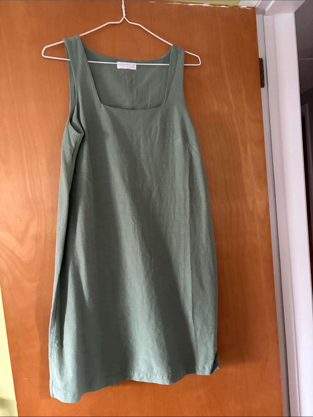 LC Lauren Conrad Olive Green Sleeveless A-Line Dress